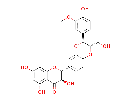 Molecular Structure of 22888-70-6 (Silibinin)