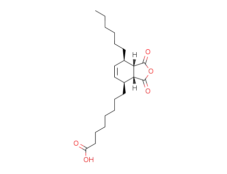 Molecular Structure of 6935-55-3 (8-(7-hexyl-1,3-dioxo-1,3,3a,4,7,7a-hexahydro-2-benzofuran-4-yl)octanoic acid)
