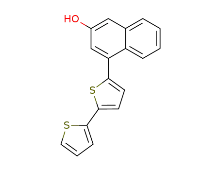 Molecular Structure of 583886-91-3 (2-Naphthalenol, 4-[2,2'-bithiophen]-5-yl-)
