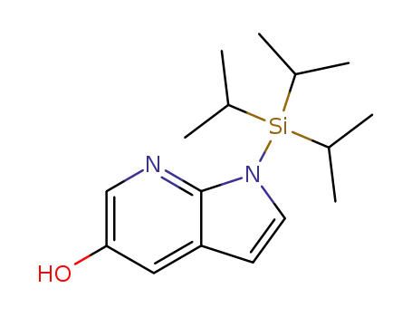 Molecular Structure of 685514-01-6 (1H-Pyrrolo[2,3-b]pyridin-5-ol, 1-[tris(1-methylethyl)silyl]-)