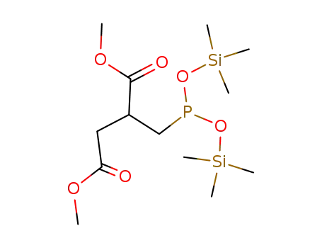 Molecular Structure of 676502-30-0 (Butanedioic acid, [[bis[(trimethylsilyl)oxy]phosphino]methyl]-, dimethyl
ester)