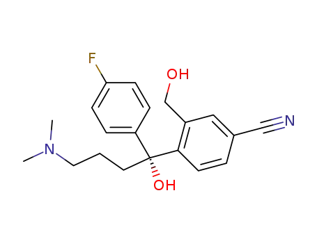 (+)-(R)-4-(4-dimethylamino-1-(4'-fluorophenyl)-1-hydroxybutyl)-3-(hydroxymethyl)-benzonitrile