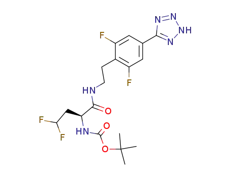 (1-{2-[2,6-difluoro-4-(2H-tetrazol-5-yl)-phenyl]-ethylcarbamoyl}-3,3-difluoro-propyl)-carbamic acid tert-butyl ester