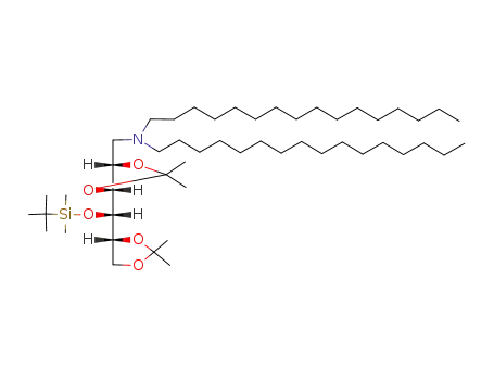 1-deoxy-1-[di-n-hexadecyl(amino)]-2,3:5,6-diisopropylidene-4-(tert-butyl-dimethylsilyloxy)-D-galactose