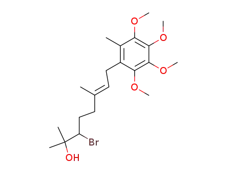 6-Octen-2-ol,
3-bromo-2,6-dimethyl-8-(2,3,4,5-tetramethoxy-6-methylphenyl)-, (6E)-