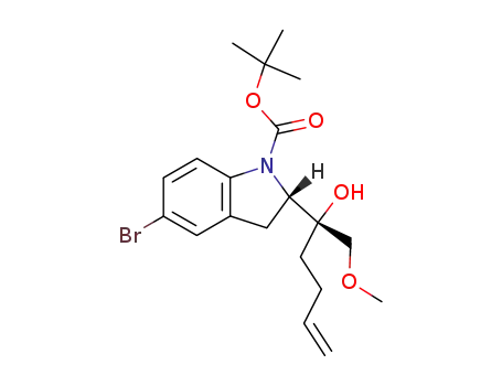 tert-butyl (2S)-5-bromo-2-[(1R)-1-hydroxy-1-(methoxymethyl)-pent-4-enyl]-indoline-1-carboxylate