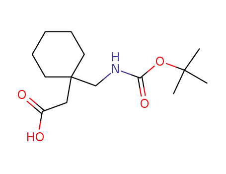 Molecular Structure of 227626-60-0 ([1-(TERT-BUTOXYCARBONYLAMINO-METHYL)-CYCLOHEXYL]-ACETIC ACID)