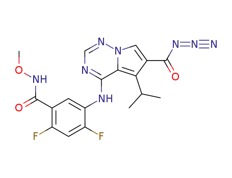 5-(6-(azidocarbonyl)-5-isopropylpyrrolo[2,1-f][1,2,4]triazin-4-ylamino)-2,4-difluoro-N-methoxybenzamide