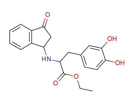 3-(3,4-dihydroxyphenyl)-2-(3-oxoindan-1-ylamino)propionic acid ethyl ester