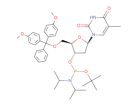 5'-O-(4,4'-dimethoxytrityl)thymidine 3'-O-[(tert-butyl)-N,N-diisopropylphosphoramidite]