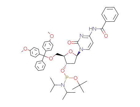 5'-O-(4,4'-dimethoxytrityl)-N6-benzoyl-2'-deoxycytidine 3'-O-[(tert-butyl)-N,N-diisopropylphosphoramidite]