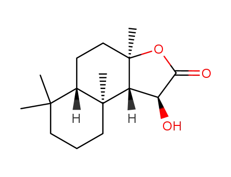(1S,3aR,5aS,9aS,9bR)-1-hydroxy-dodecahydro-3a,6,6,9a,-tetramethylnaphtho-[2,1-b]furan-2-one