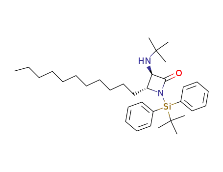 (+/-)-trans-1-(tert-butyldiphenylsilyl)-3-(N-(1,1-dimethylethyl)amino)-4-undecyl-2-azetidinone