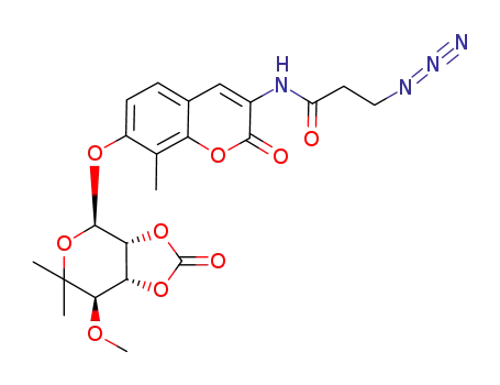 3-azido-N-(7-((3aR,4R,7R,7aR)-7-methoxy-6,6-dimethyl-2-oxotetrahydro-3aH-[1,3]dioxolo[4,5-c]pyran-4-yloxy)-8-methyl-2-oxo-2H-chromen-3-yl)propanamide
