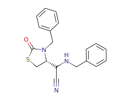 4-Thiazolidineacetonitrile,
2-oxo-3-(phenylmethyl)-a-[(phenylmethyl)amino]-, (4R)-