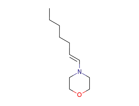 Molecular Structure of 56176-58-0 (Morpholine, 4-(1E)-1-heptenyl-)
