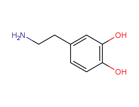 Molecular Structure of 51-61-6 (3-Hydroxytyramine)