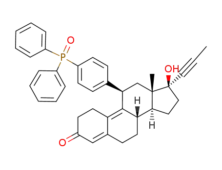 11-[4-(diphenyl-phosphinoyl)-phenyl]-17-hydroxy-13-methyl-17-prop-1-ynyl-1,2,6,7,8,11,12,13,14,15,16,17-dodecahydro-cyclopenta[a]phenanthren-3-one