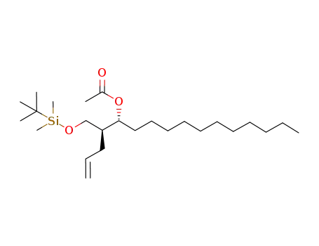 (4RS,5SR)-4-[(tert-butyldimethylsilyloxy)methyl]hexadec-1-en-5-yl acetate