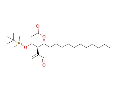 (3RS,4SR)-3-[(tert-butyldimethylsilyloxy)methyl]-2-formylpentadec-1-en-4-yl acetate