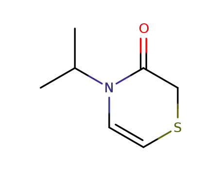 Molecular Structure of 70638-09-4 (2H-1,4-Thiazin-3(4H)-one, 4-(1-methylethyl)-)