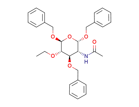 benzyl N-acetyl-3,6-di-O-benzyl-O-ethyl-α-D-glucosamine