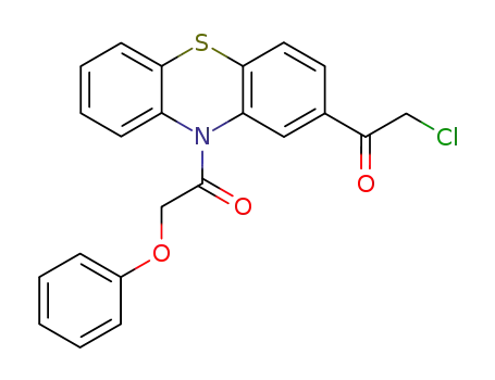 Molecular Structure of 58754-72-6 (2-chloro-1-[10-(phenoxyacetyl)-10H-phenothiazin-2-yl]ethanone)