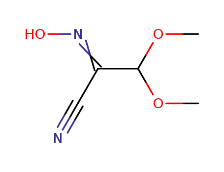 Molecular Structure of 478183-26-5 (Propanenitrile, 2-(hydroxyimino)-3,3-dimethoxy-)