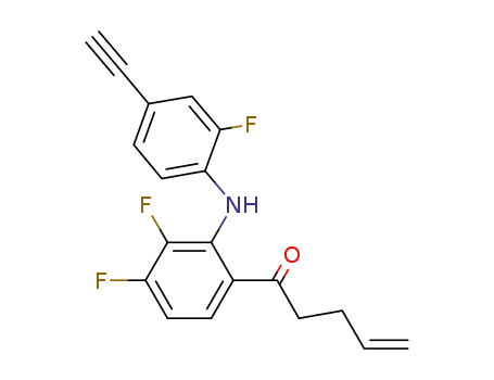 1-(2-(4-ethynyl-2-fluoro-phenylamino)-3,4-difluoro-phenyl)-pent-4-en-1-one