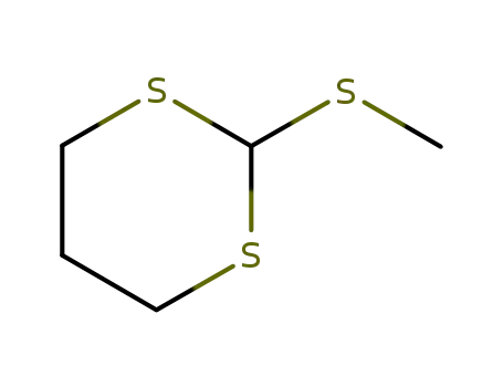 Molecular Structure of 14758-37-3 (2-(methylsulfanyl)-1,3-dithiane)