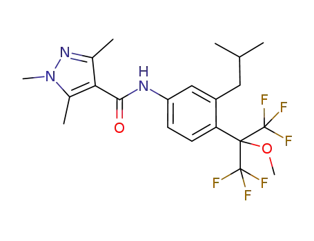 N-{3-isobutyl-4-[1-methoxy-2,2,2-trifluoro-1-(trifluoromethyl)ethyl]phenyl}-1,3,5-trimethylpyrazole-4-carboxamide
