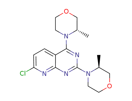 Molecular Structure of 1009303-44-9 ((3S,3'S)-4,4'-(7-chloropyrido[2,3-d]pyriMidine-2,4-diyl)bis(3-MethylMorpholine))