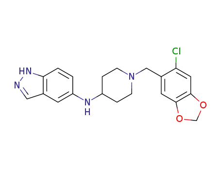 N-{1-[(6-Chloro-1,3-benzodioxol-5-yl)methyl]-4-piperidyl}-N-(1H-5-indazolyl)amine