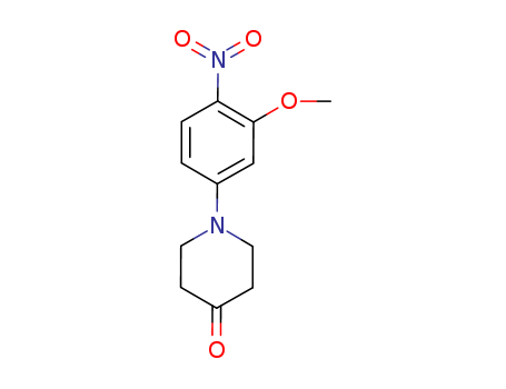 Molecular Structure of 761440-64-6 (1-(3-methoxy-4-nitrophenyl)piperidin-4-one)