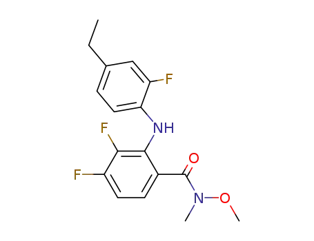 2-(4-ethyl-2-fluoro-phenylamino)-3,4-difluoro-N-methoxy-N-methyl-benzamide