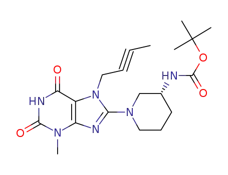 Carbamic acid,  [(3R)-1-[7-(2-butynyl)-2,3,6,7-tetrahydro-3-methyl-2,6-dioxo-1H-purin-8-  yl]-3-piperidinyl]-, 1,1-dimethylethyl ester