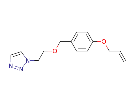 Molecular Structure of 864156-90-1 (1H-1,2,3-Triazole, 1-[2-[[4-(2-propenyloxy)phenyl]methoxy]ethyl]-)