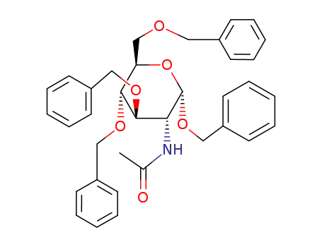Molecular Structure of 38416-56-7 (BENZYL 2-ACETAMIDO-3,4,6-TRI-O-BENZYL-2-DEOXY-ALPHA-D-GLUCOPYRANOSIDE)