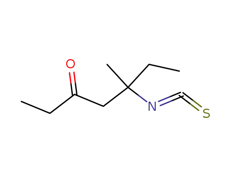 Molecular Structure of 50677-57-1 (3-Heptanone, 5-isothiocyanato-5-methyl-)