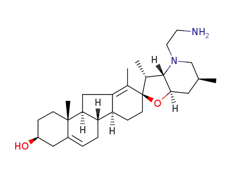 Molecular Structure of 334616-31-8 (N-(2-Aminoethyl) Cyclopamine)