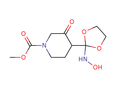 1-methoxycarbonyl-3-oxopiperidine-4-carbohydroxamic acid ethylene acetal