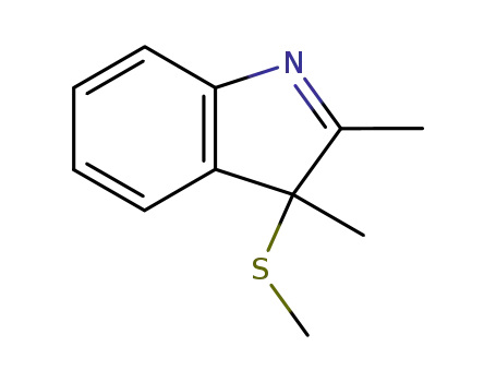 Molecular Structure of 53475-19-7 (3H-Indole, 2,3-dimethyl-3-(methylthio)-)