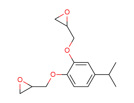 Molecular Structure of 34646-52-1 (Oxirane, 2,2'-[[4-(1-methylethyl)-1,2-phenylene]bis(oxymethylene)]bis-)