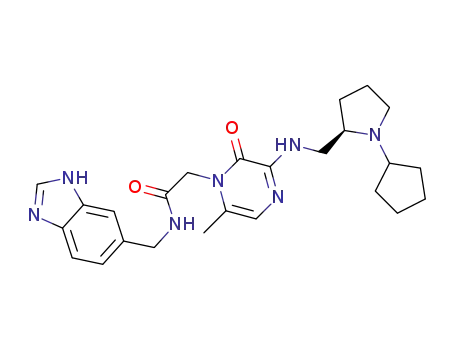 N-(1H-Benzimidazol-6-ylmethyl)-2-[3-({[(2R)-1-cyclopentylpyrrolidinyl]methyl}amino)-6-methyl-2-oxo-1(2H)-pyrazinyl]acetamide