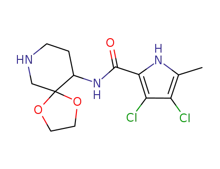 3,4-dichloro-N-1,4-dioxa-7-azaspiro[4.5]dec-10-yl-5-methyl-1H-pyrrole-2-carboxamide
