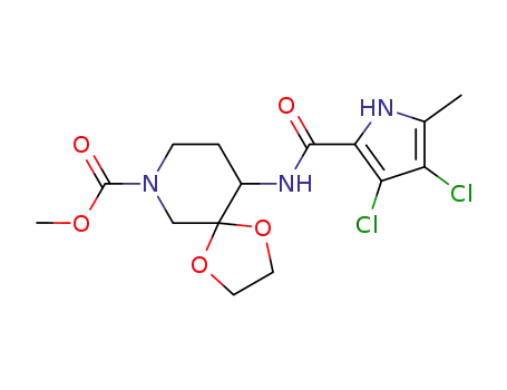 methyl 10-{[(3,4-dichloro-5-methyl-1H-pyrrol-2-yl)carbonyl]amino}-1,4-dioxa-7-azaspiro[4.5]decane-7-carboxylate