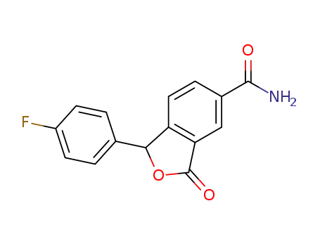 1-(4-fluoro-phenyl)-3-oxo-1,3-dihydro-isobenzofuran-5-carboxylic acid amide