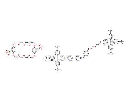 1-{4-[tris(4-t-butylphenyl)-methyl]phenyl}-1'-(4-(2-(2-(4-[tris-{4-t-butylphenyl}-methyl]-phenoxy)-ethoxy)-ethoxy)-benzyl)-[4,4']-bipyridinium bis-p-phenylene-34-crown-10-12,152-disulphonate