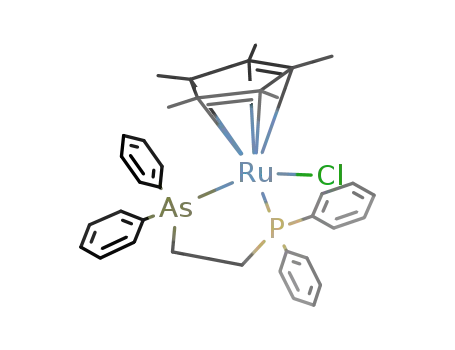 (η5-pentamethylcyclopentadienyl)ruthenium(II)chloro[(1-diphenylarsanyl-2-diphenylphosphanyl)ethylene]