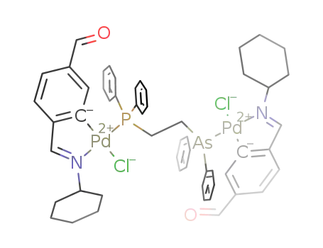 [(Pd[4-(COH)C6H3C(H)=NCy-C2,N](Cl))2(μ-1-diphenylphosphino-2-diphenylarsinoethane)]